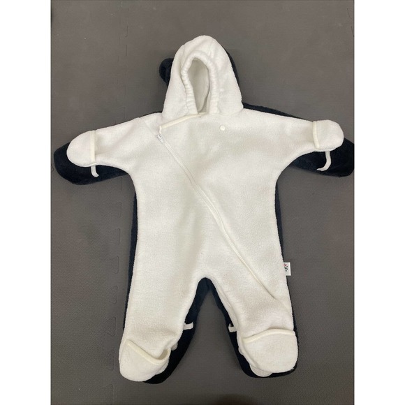Vintage Cherry Tree Polartec 3m Baby Hooded & Attached Mittens White Snow Suit - Picture 2 of 11